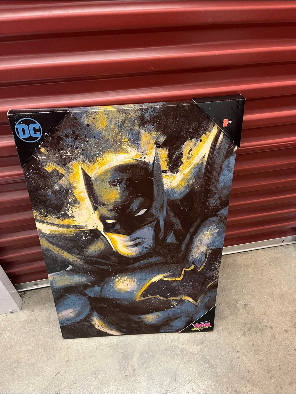 DC Batman Graphic Canvas Wall Art - Black & Yellow